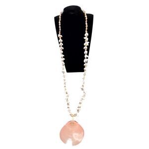 Hilo Hatties Necklace Shell Bead Strand 20" Vtg Cracked